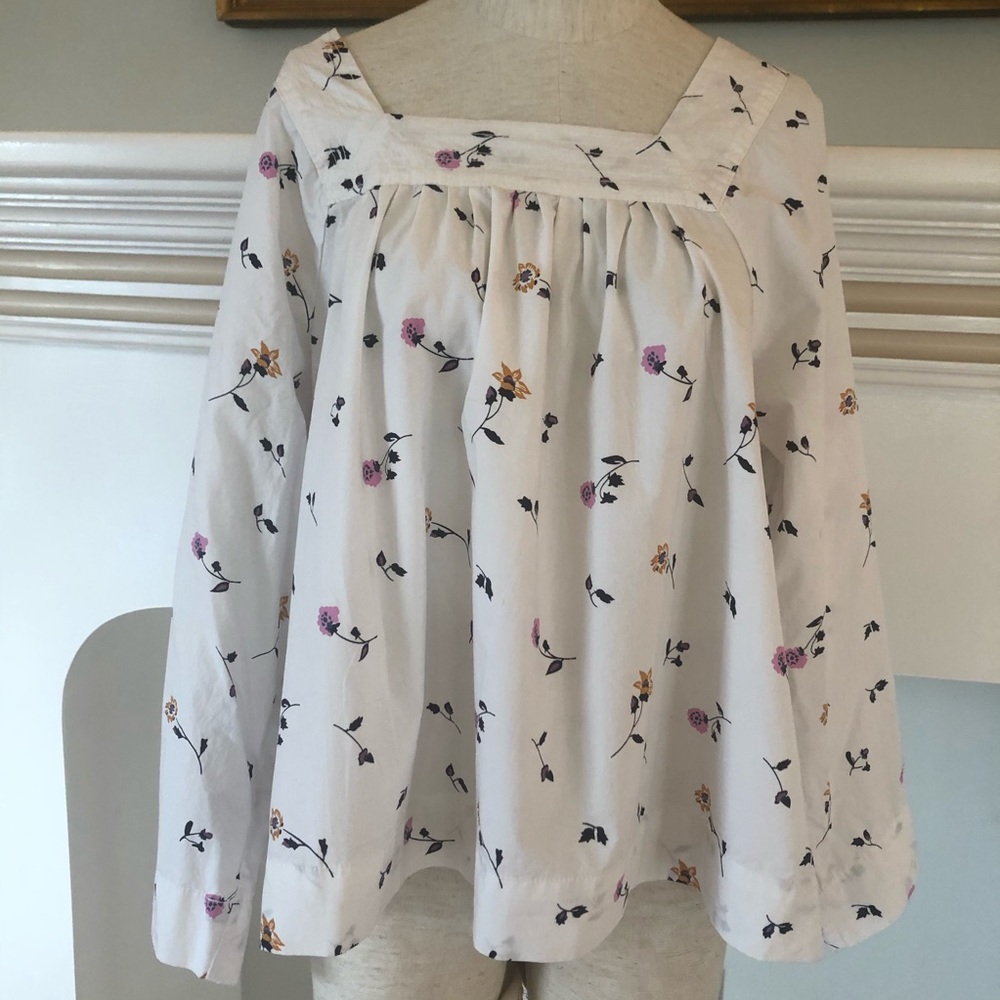 Madewell floral print medium blouse